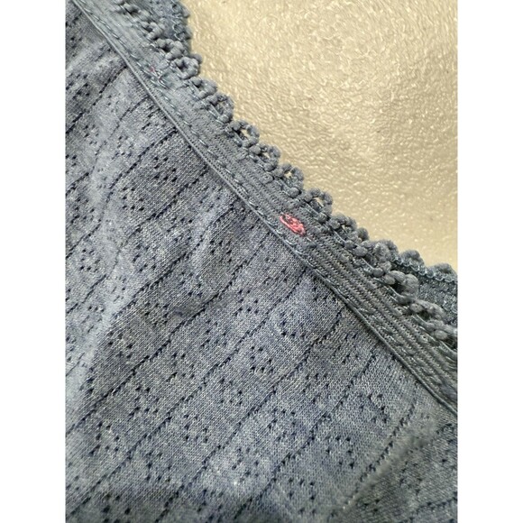 Edikted Crop Tank Top Women XS Cotton Stretch Y2K Babydoll Coquette Romantic - Picture 3 of 6